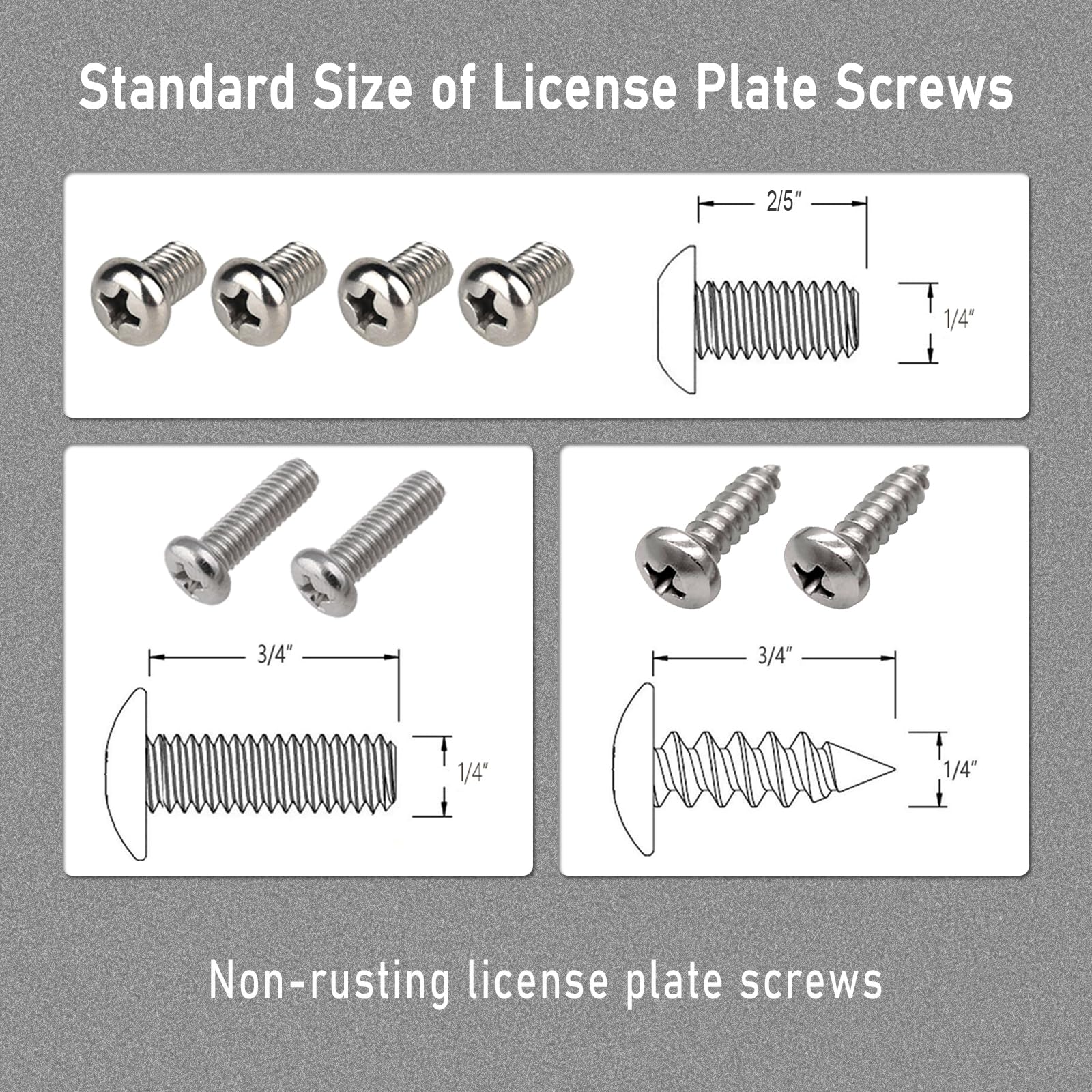 Carbon Fiber License Plate Frame - 100% Real Carbon Fiber Overlays Stainless Steel License Plate Frames | Stainless Steel Anti-Theft License Plate Screws | 1PC Black Gloss Plate Frame
