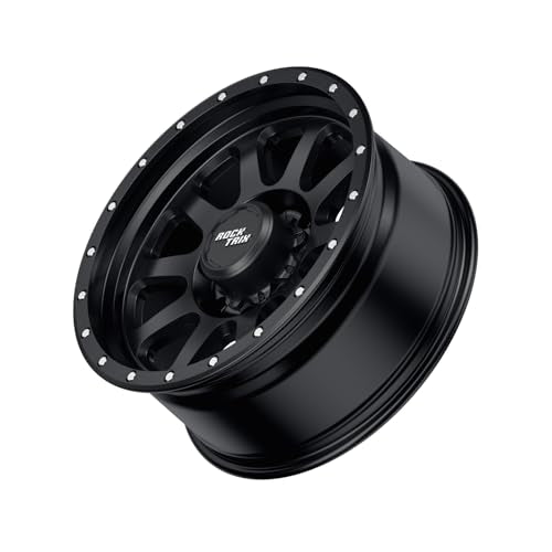 RockTrix RT111 20 inch Wheel 8x165.1 8x6.5 Compatible with Dodge Ram 2500 (1994-2024), 20x9 (-12 Offset, 4.5 Backspace), Black, Also fits Chevrolet GMC 2500 3500