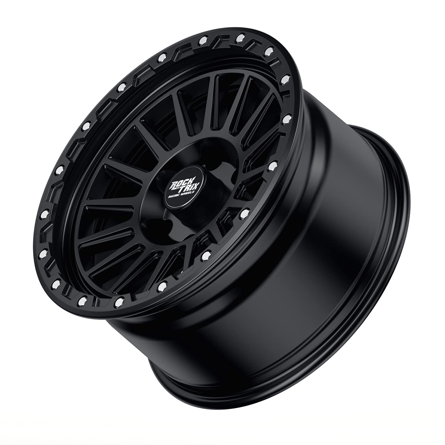 RockTrix RT113 20 inch Wheel Compatible with 2009-2024 Ford F150 18x9 6x135 Wheels (-12mm Offset, 4.5in Backspace) 87.1mm Bore, Black Wheels, Also fits 2022+ Bronco Raptor Rims