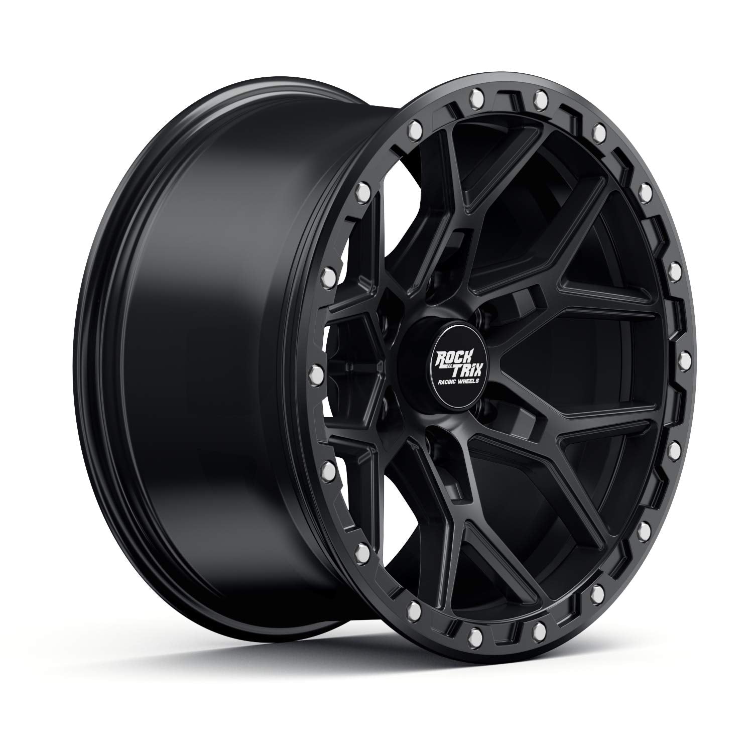 RockTrix RT107 20 inch Wheel Compatible with Chevrolet Silverado 1500 Tahoe 6x5.5" (6x139.7) Bolt Pattern, 20x9 (+12 Offset, 5.5 Backspace), Black, Also fits GMC Sierra Yukon and 2019+ Ram 1500