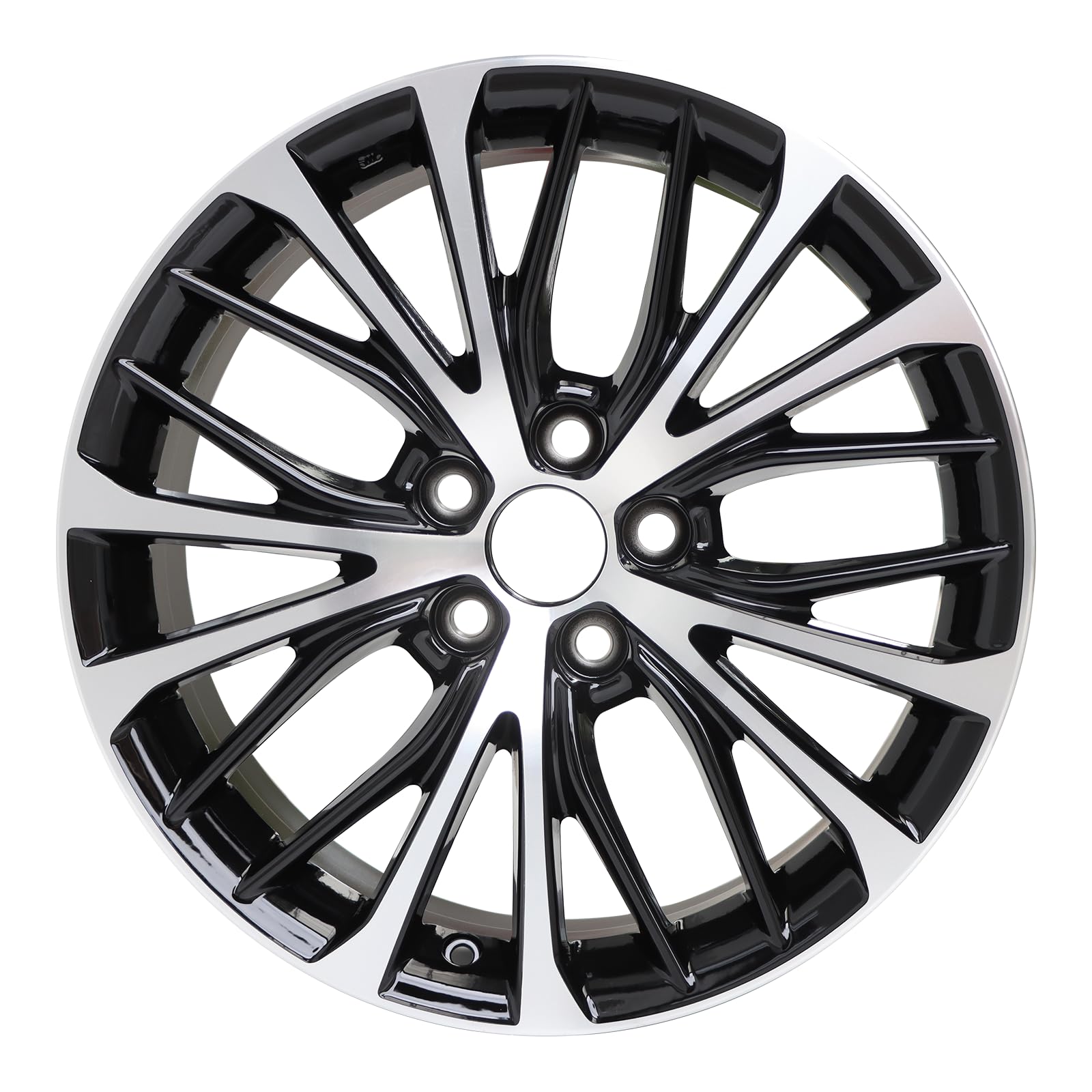 LUNEGUE New 18x8 18 Inch Premium Aluminum Alloy Wheel Rim Fits for 2018 2019 2020 Toyota Camry SE, ALY75221U45N, Direct Fit, OE Stock Specs, Machined and Black